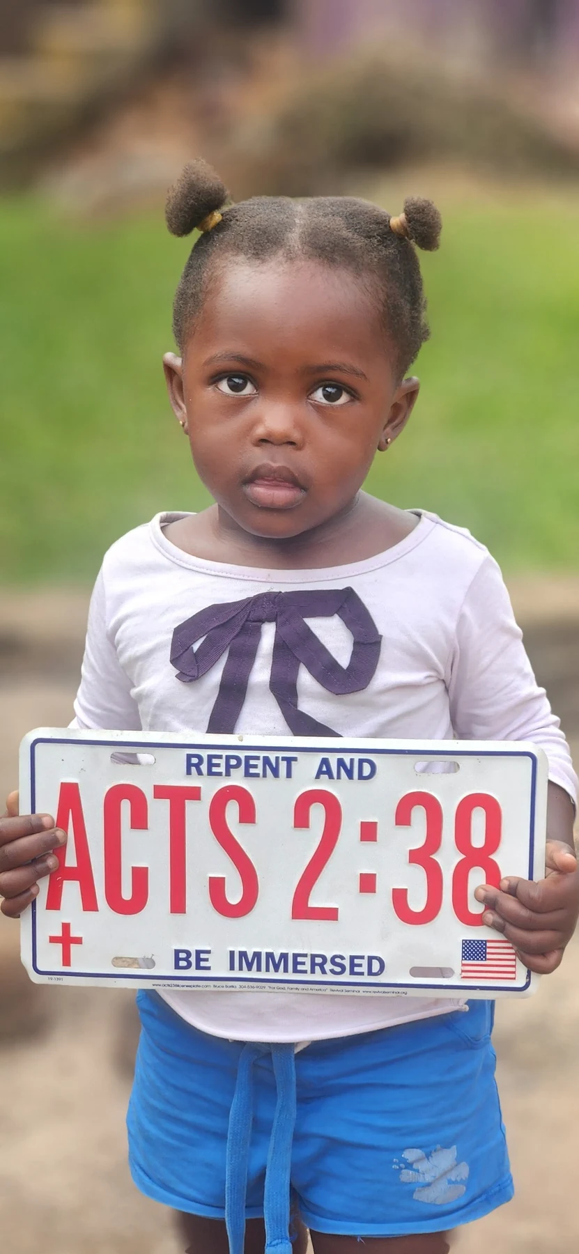 A child photographed during a community event.