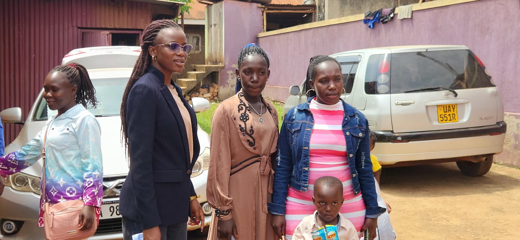 Community members and children during a KRF outreach visit.