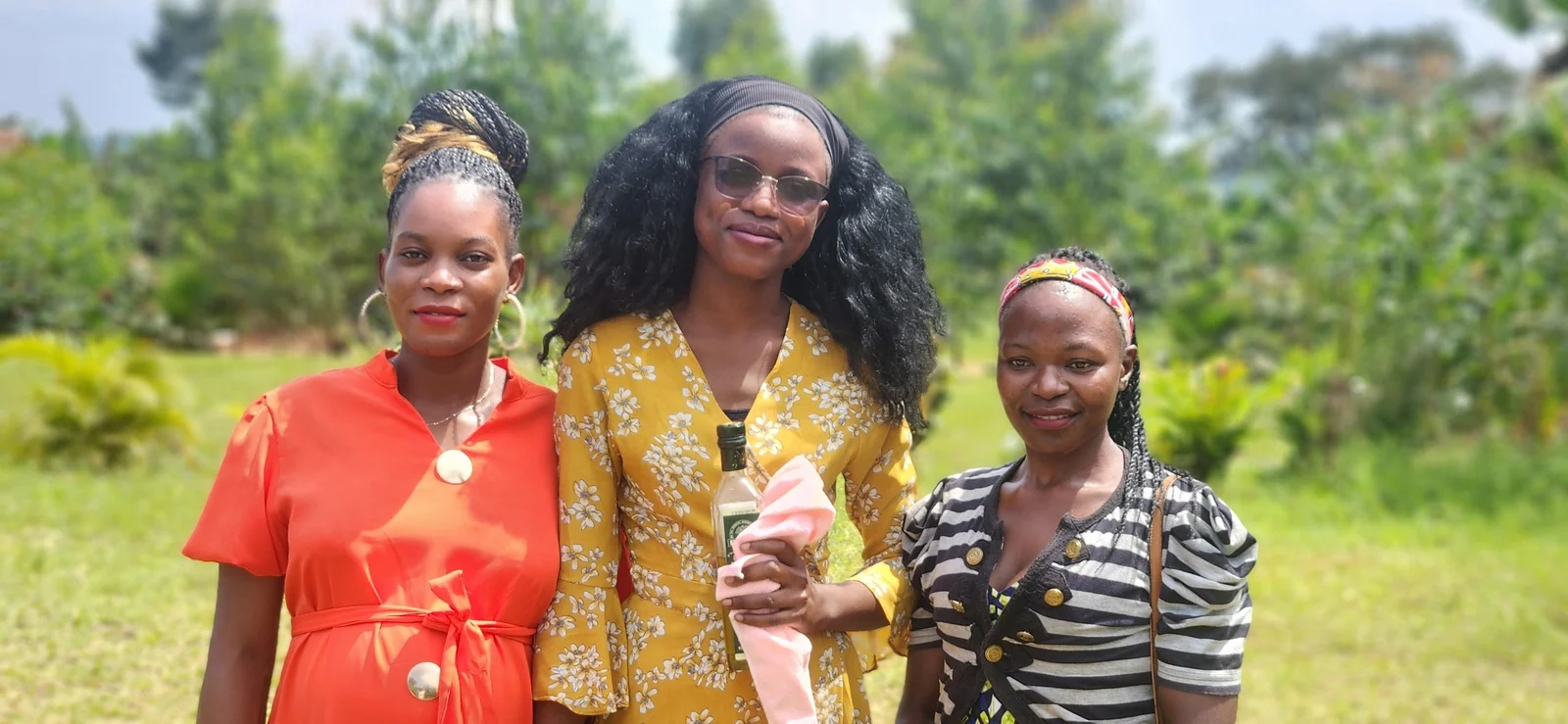 Women photographed during a KRF field visit.