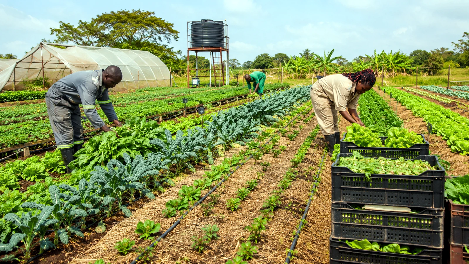 Modern agriculture training with farmers