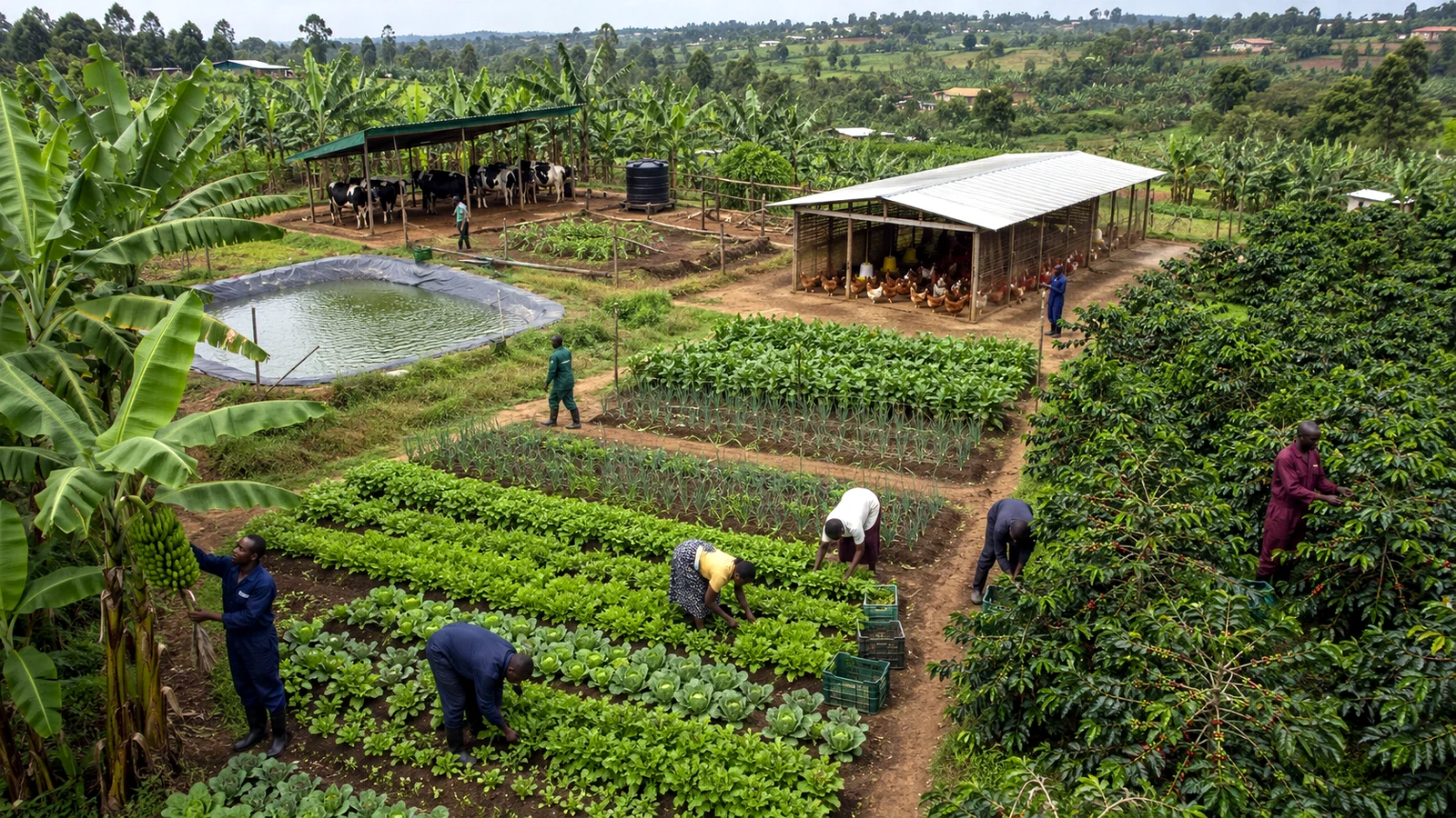 Integrated one-acre production model